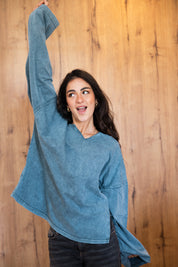 Origin Her Washed Tee In Egyptian Blue