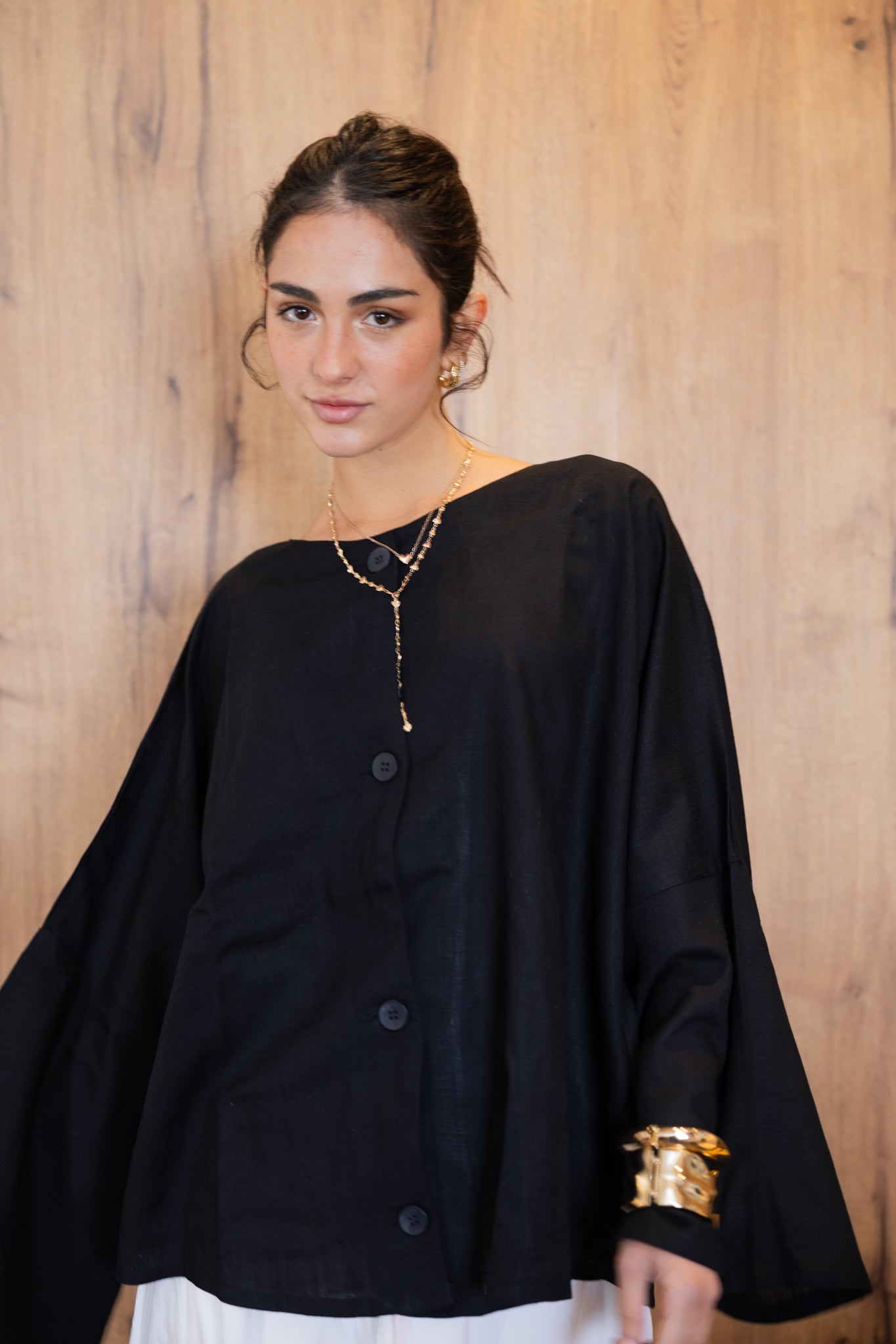 Her Way Linen Shirt In Black