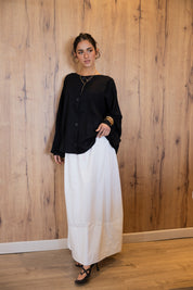 Her Way Linen Shirt In Black