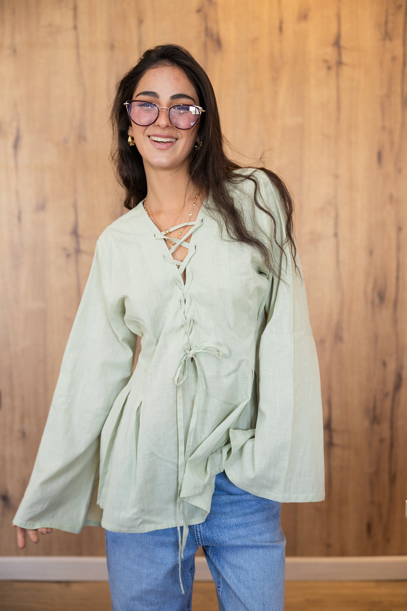 Ruffle Me Up Blouse In Mint