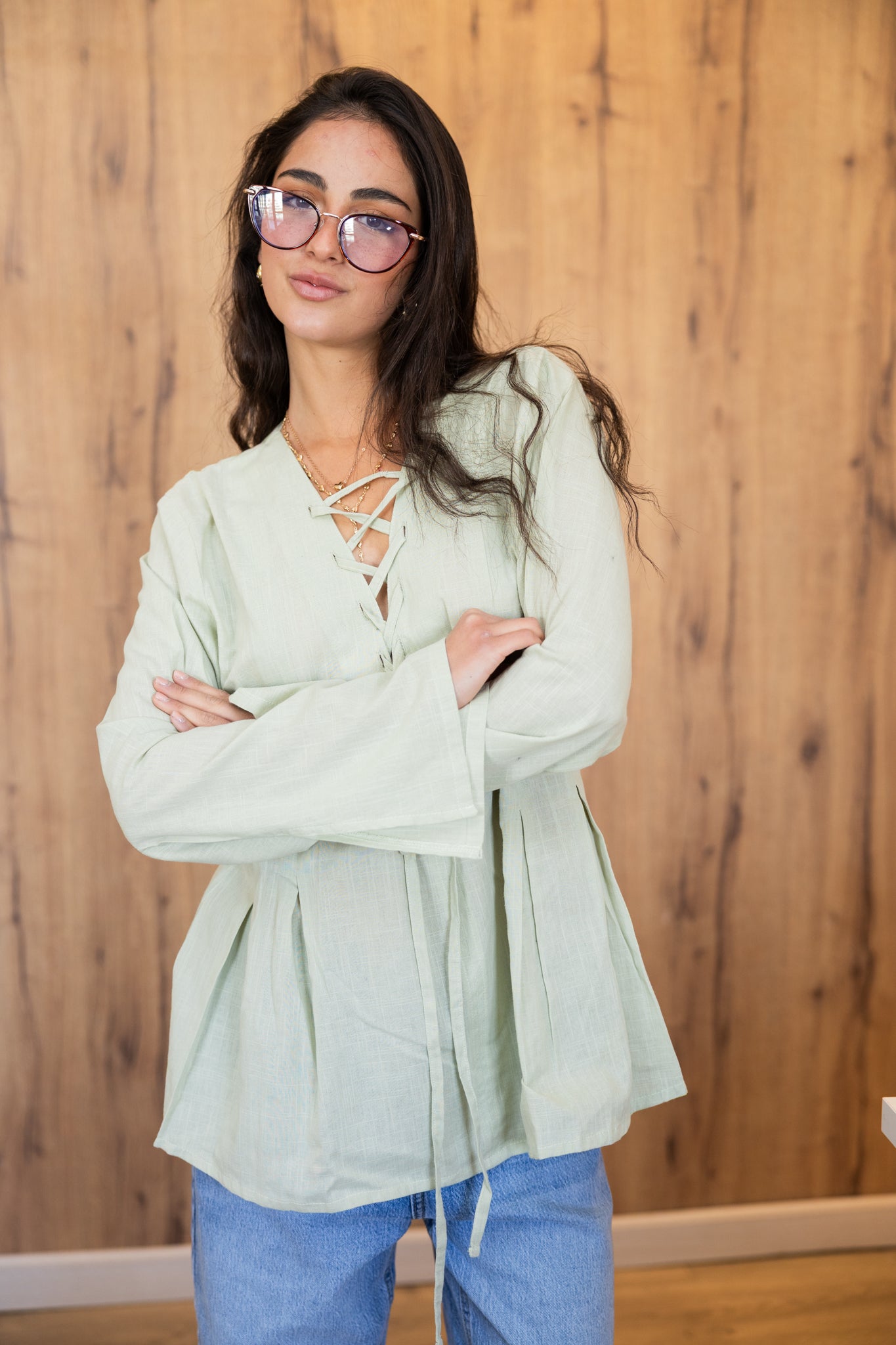 Ruffle Me Up Blouse In Mint