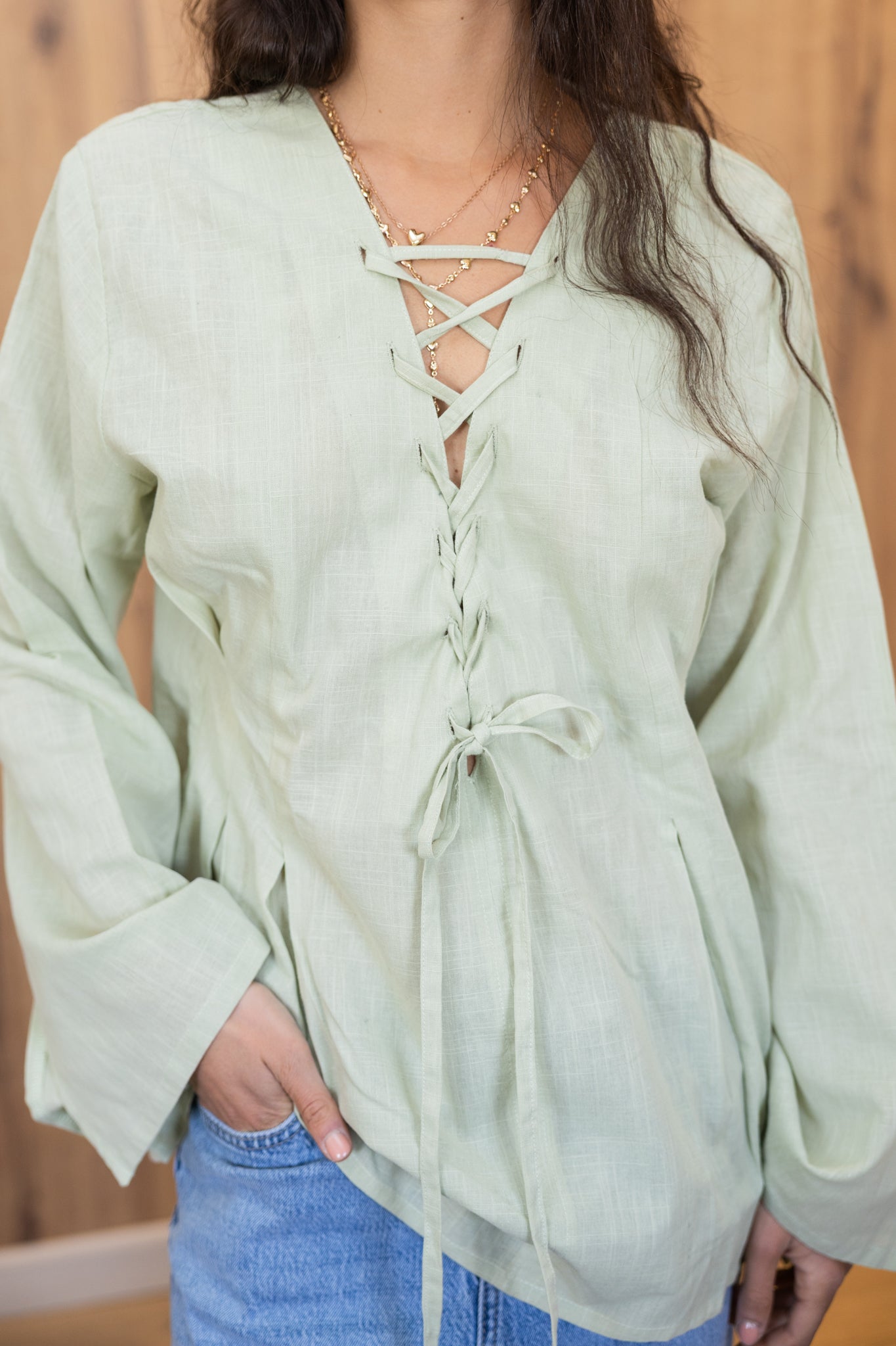 Ruffle Me Up Blouse In Mint