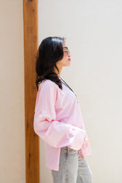 Basic Oversized Blouse in Pink