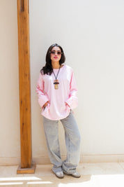Basic Oversized Blouse in Pink