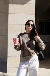 Wave Crewneck In Caffee