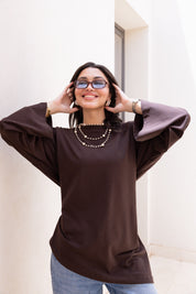 ASYMMETRIC Blouse In Brown