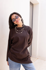 ASYMMETRIC Blouse In Brown
