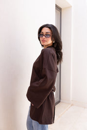 ASYMMETRIC Blouse In Brown