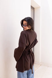 ASYMMETRIC Blouse In Brown