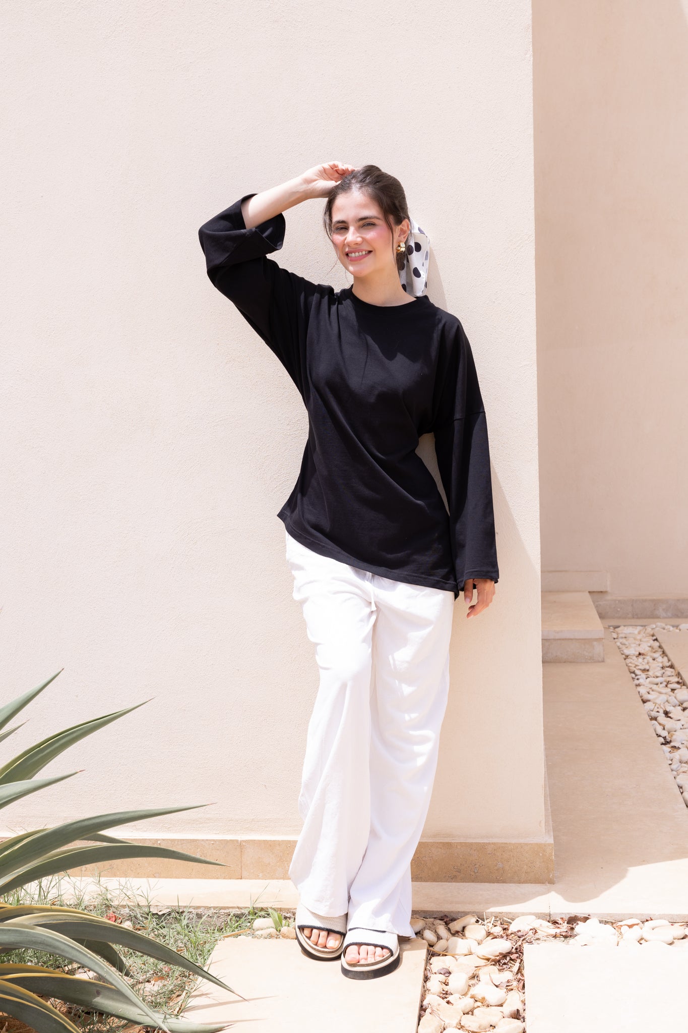 ASYMMETRIC Blouse In Black