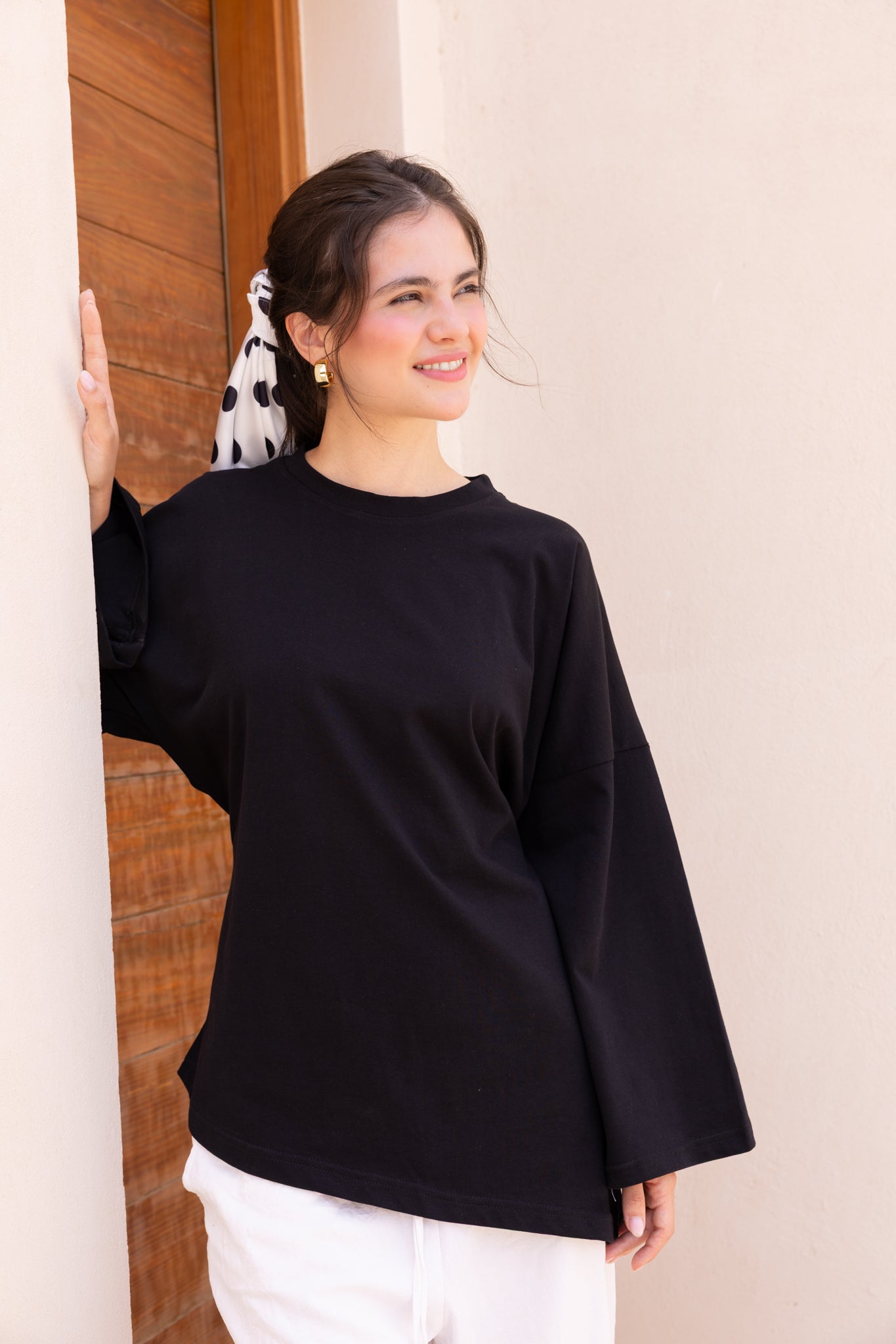 ASYMMETRIC Blouse In Black
