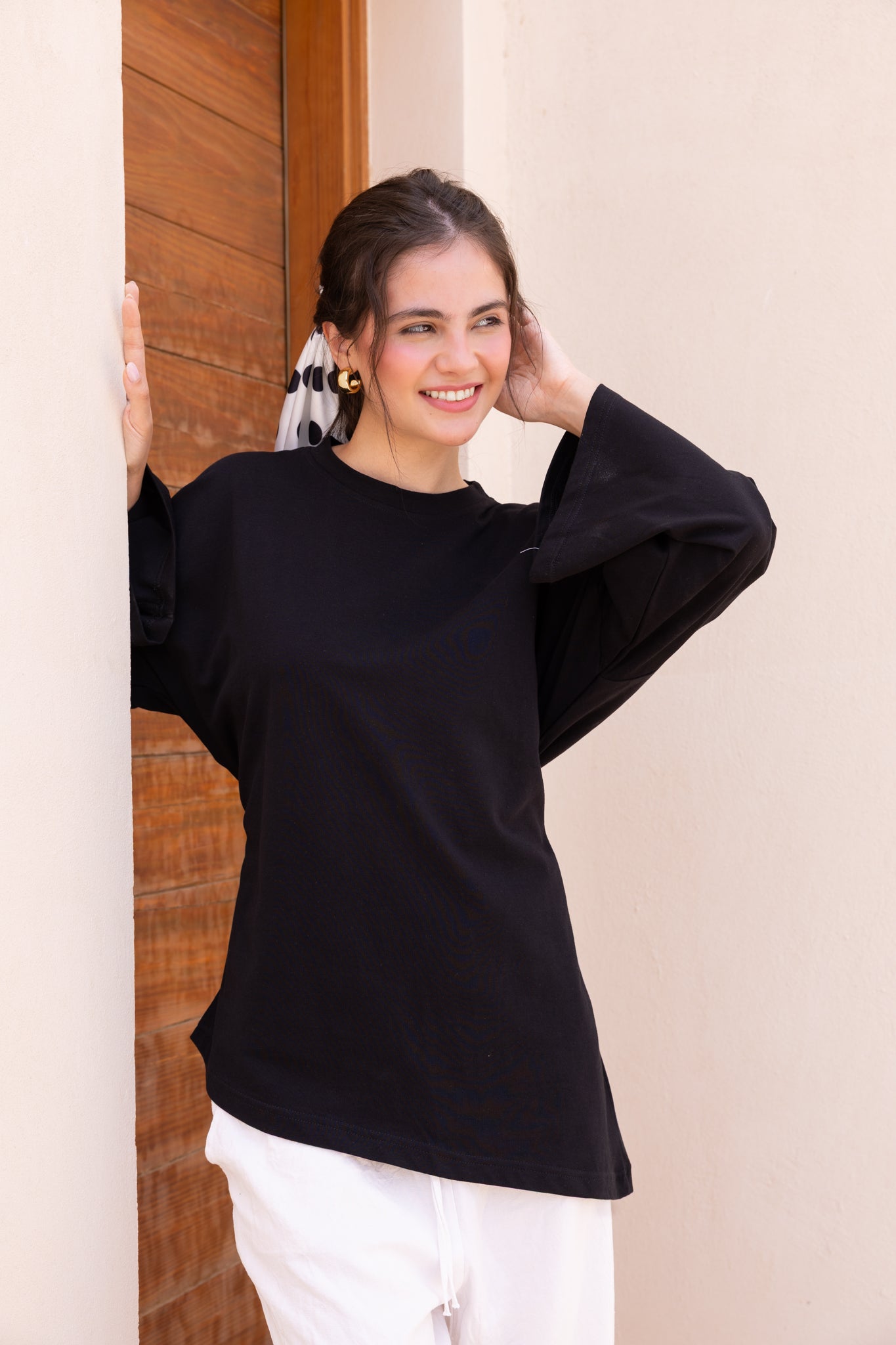 ASYMMETRIC Blouse In Black