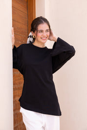 ASYMMETRIC Blouse In Black