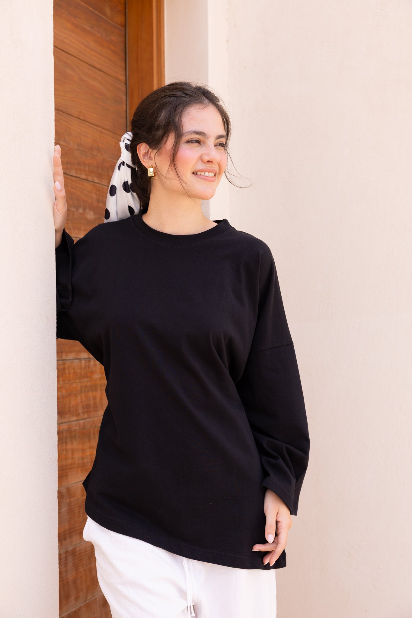 ASYMMETRIC Blouse In Black