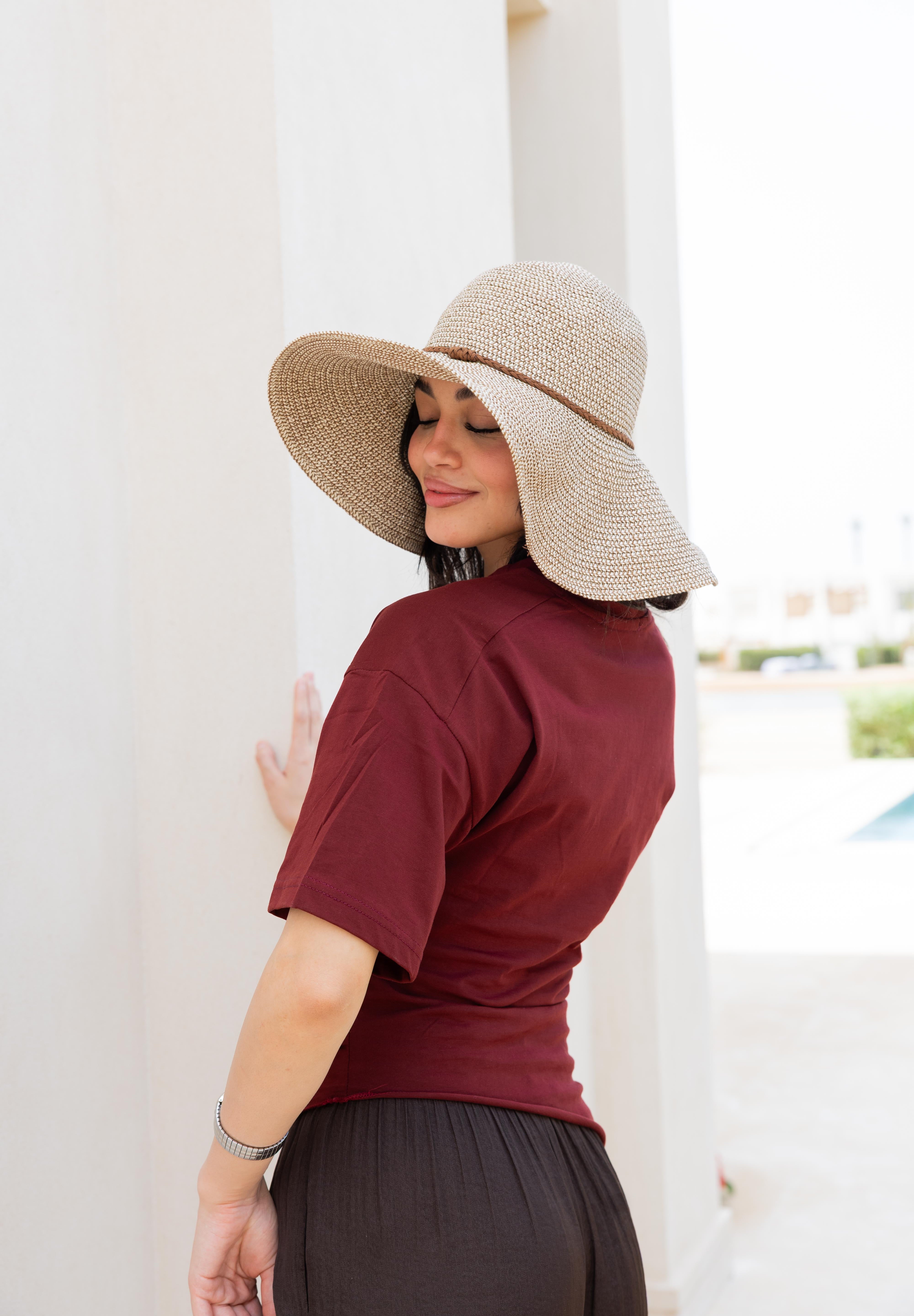 Short sleeve ruched T-shirt In Wine
