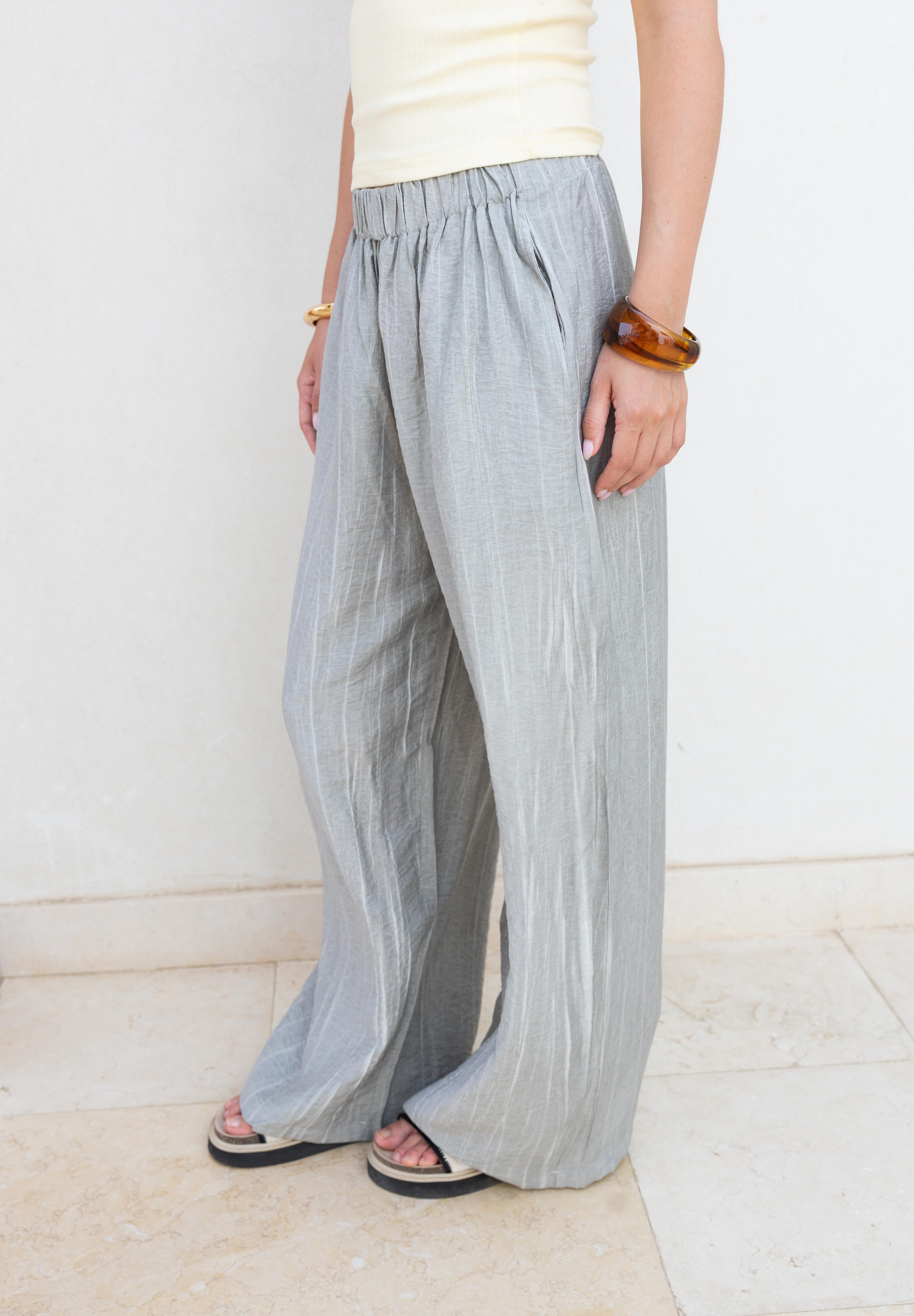 FLOWY PANTS IN GREY