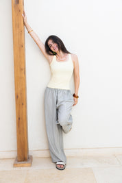 FLOWY PANTS IN GREY