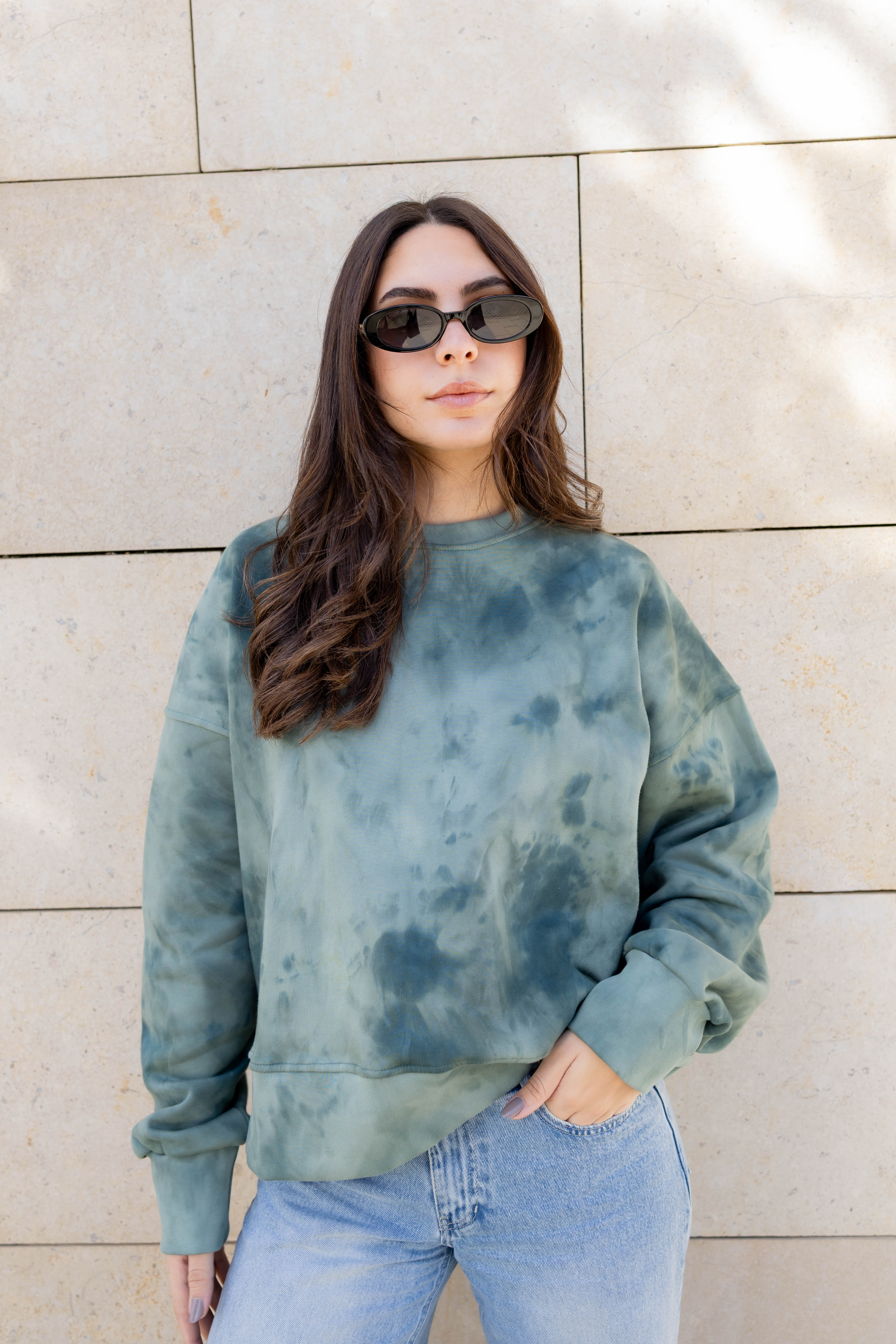 Wave Crewneck In Olive