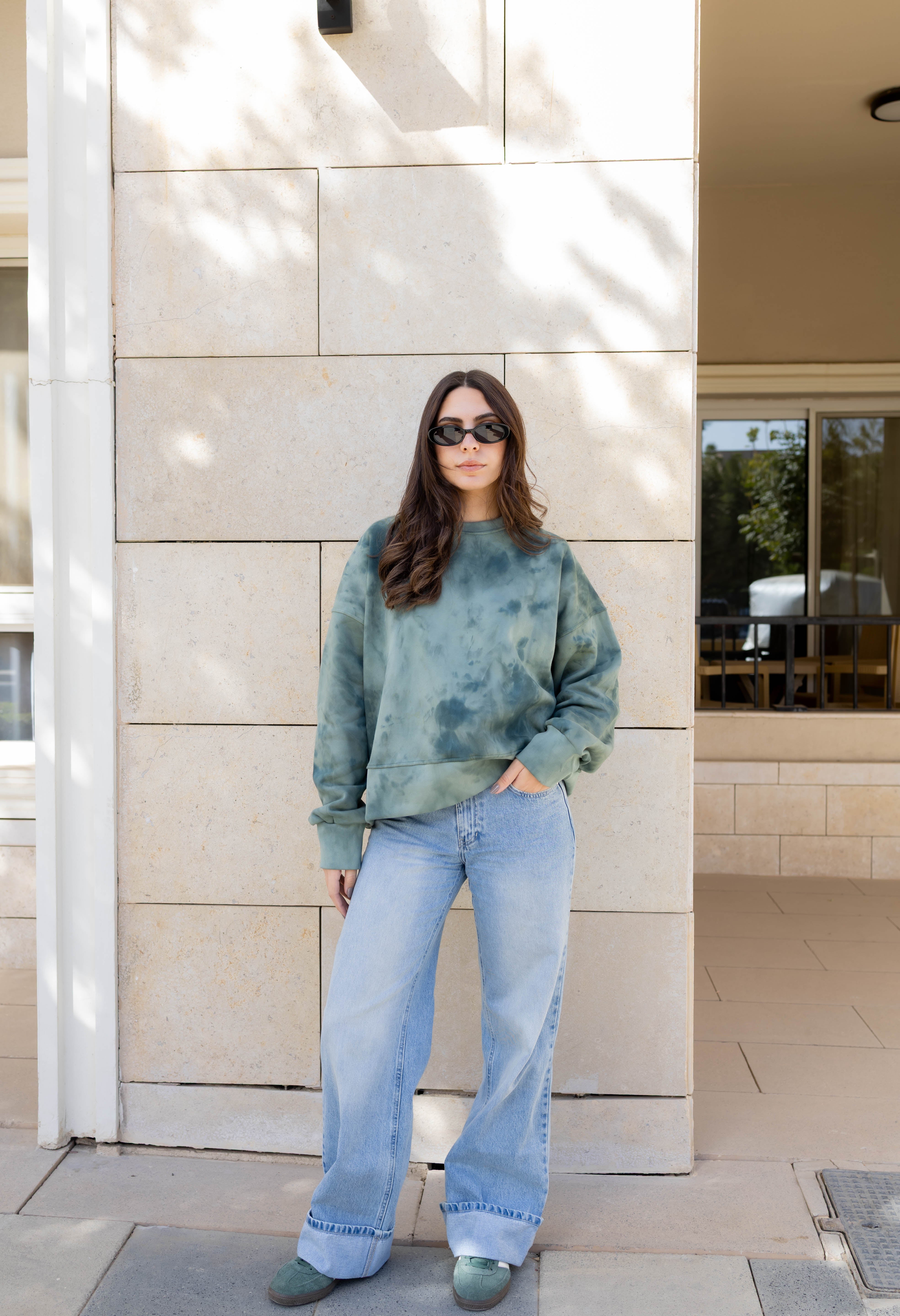 Wave Crewneck In Olive