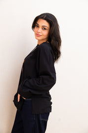 Basic Oversized Blouse In Black