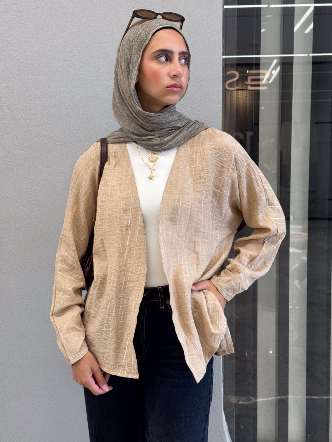 SWAY CARDIGAN IN BEIGE