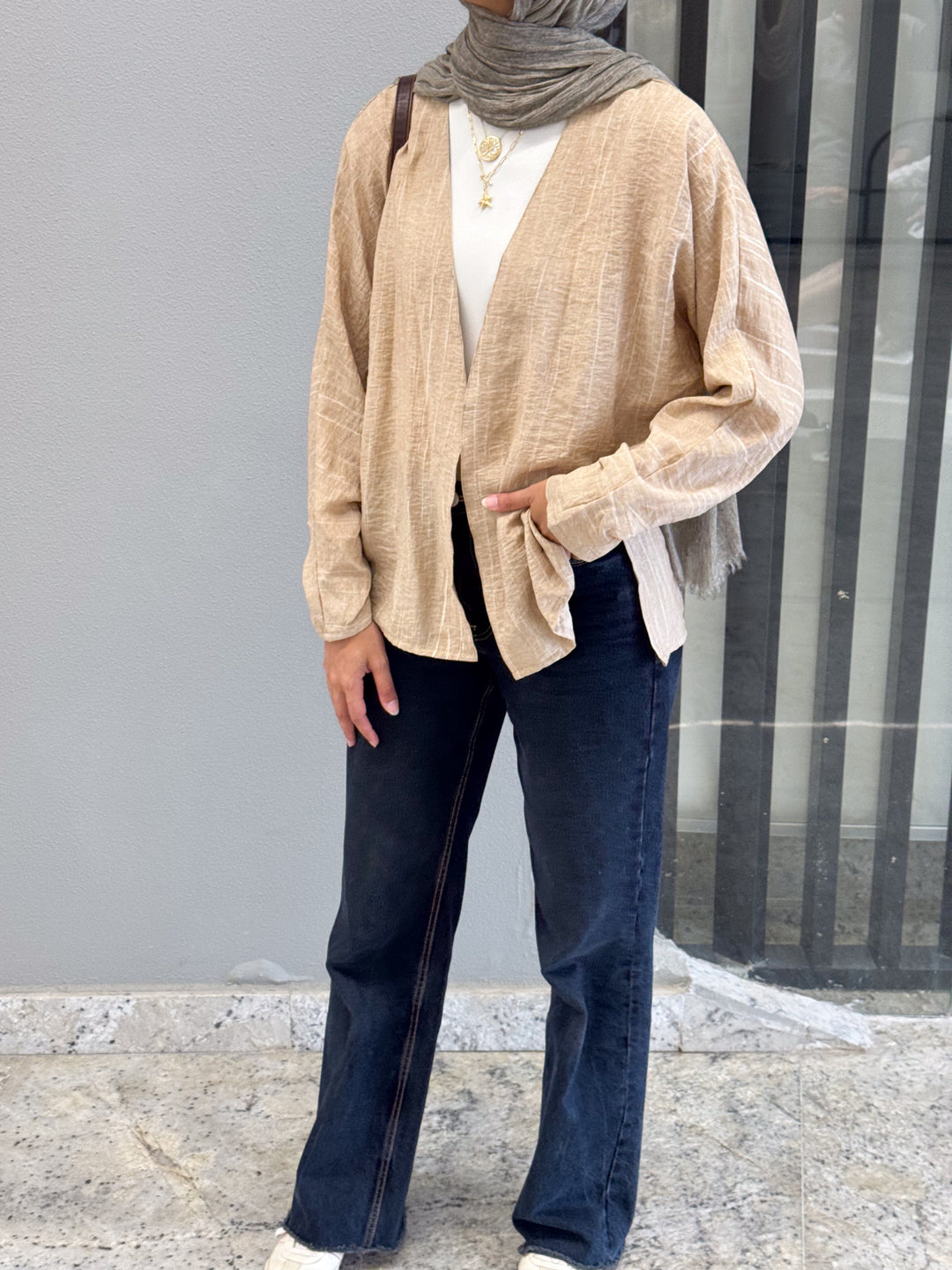 SWAY CARDIGAN IN BEIGE