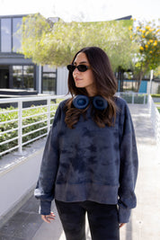 Wave Crewneck In Navy Blue