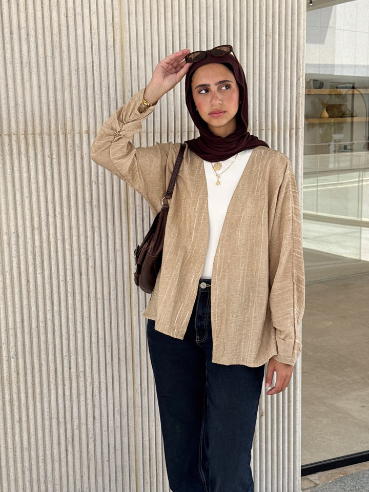 SWAY CARDIGAN IN BEIGE