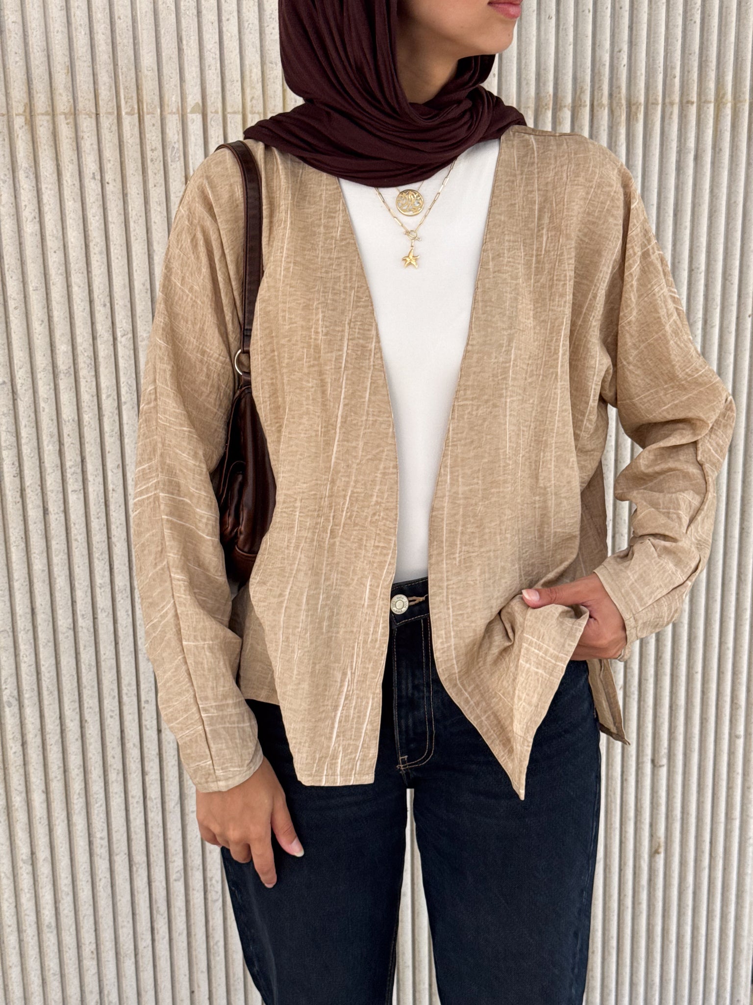 SWAY CARDIGAN IN BEIGE