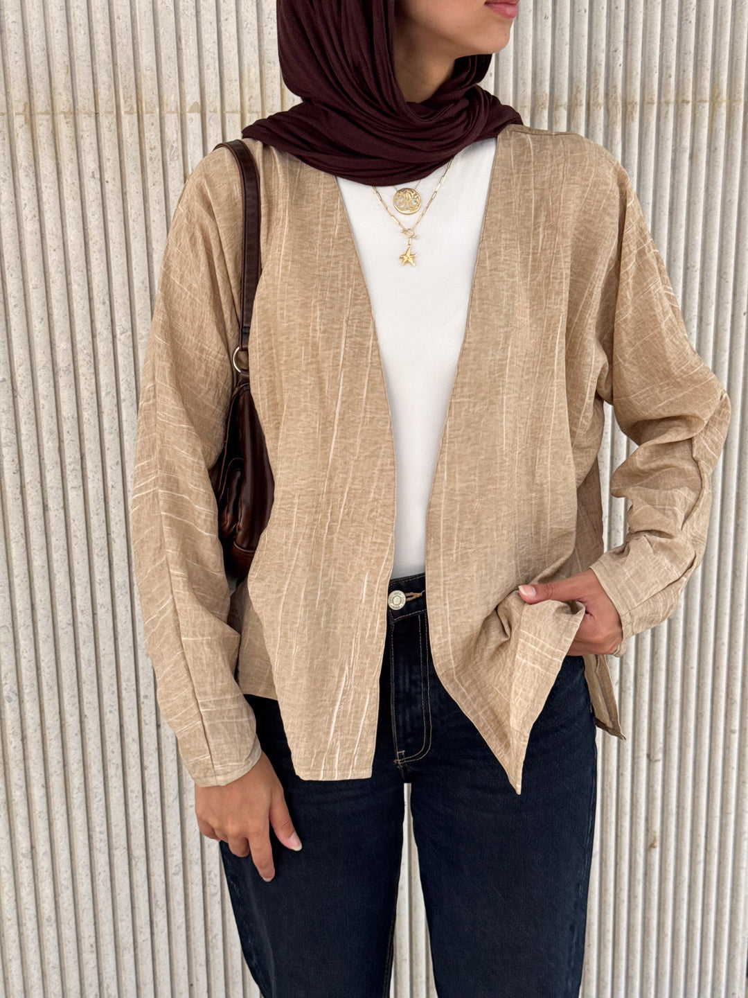 SWAY CARDIGAN IN BEIGE
