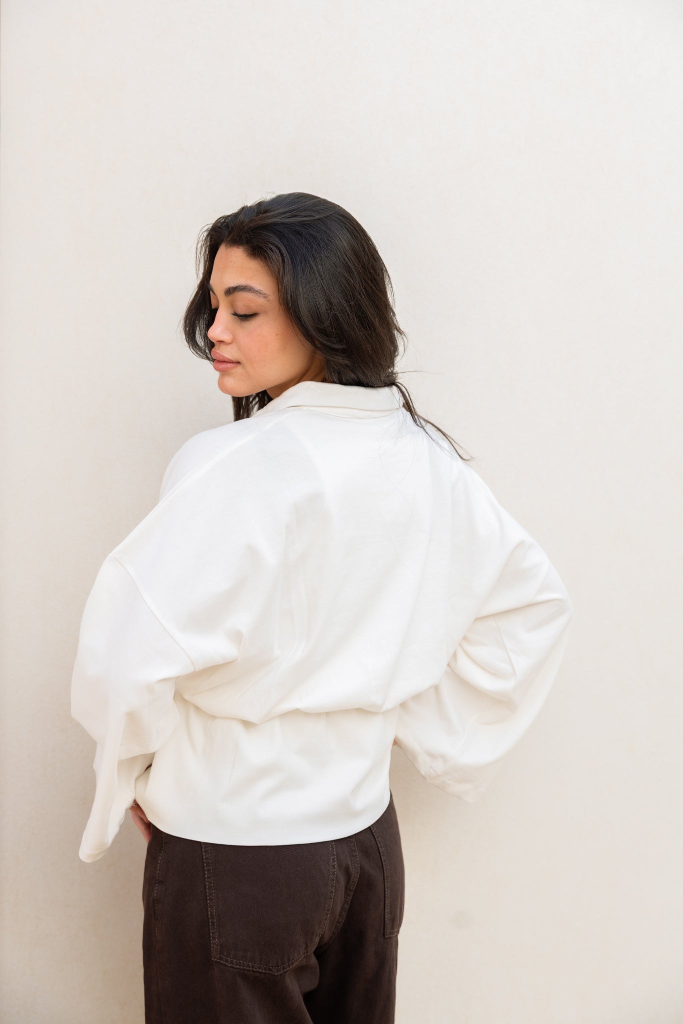 Polo Corset Blouse In Off White