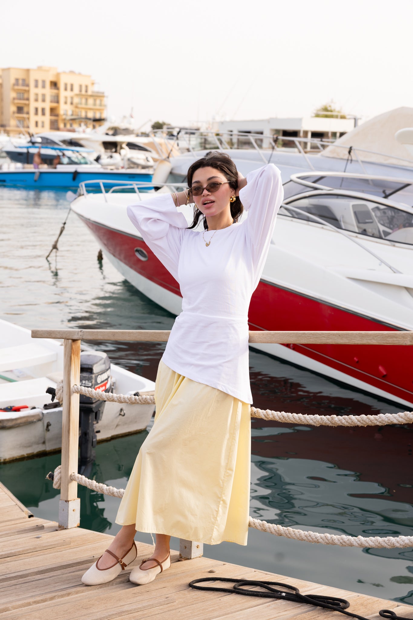 ASYMMETRIC Blouse In White