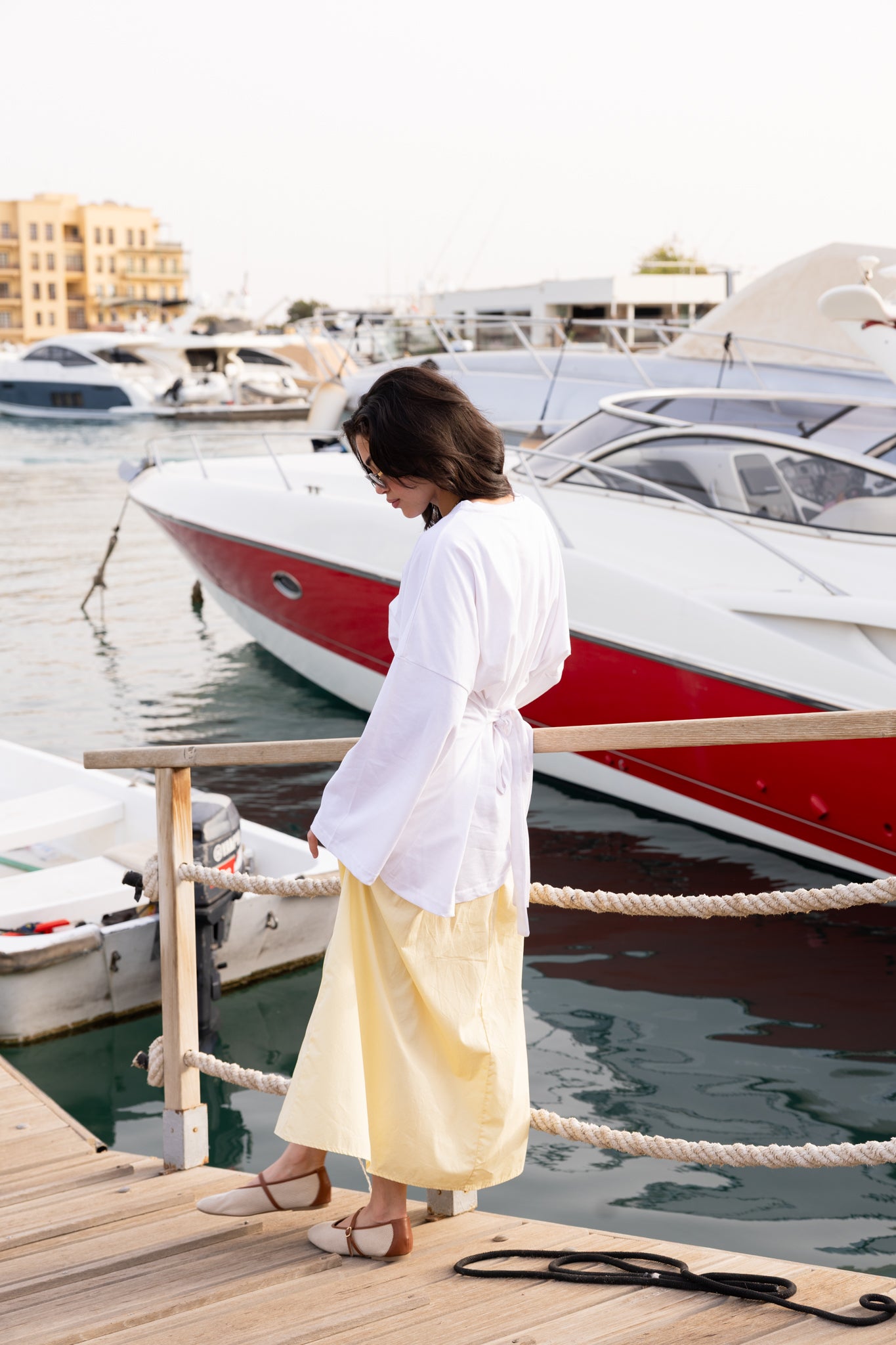 ASYMMETRIC Blouse In White