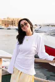 ASYMMETRIC Blouse In White