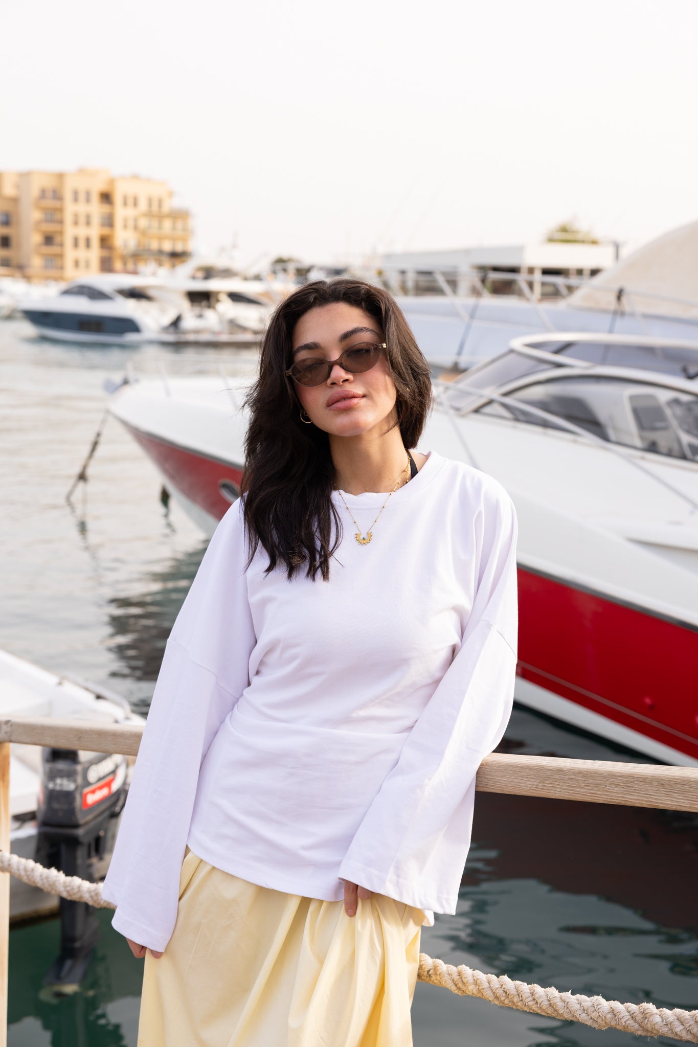 ASYMMETRIC Blouse In White