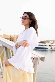ASYMMETRIC Blouse In White