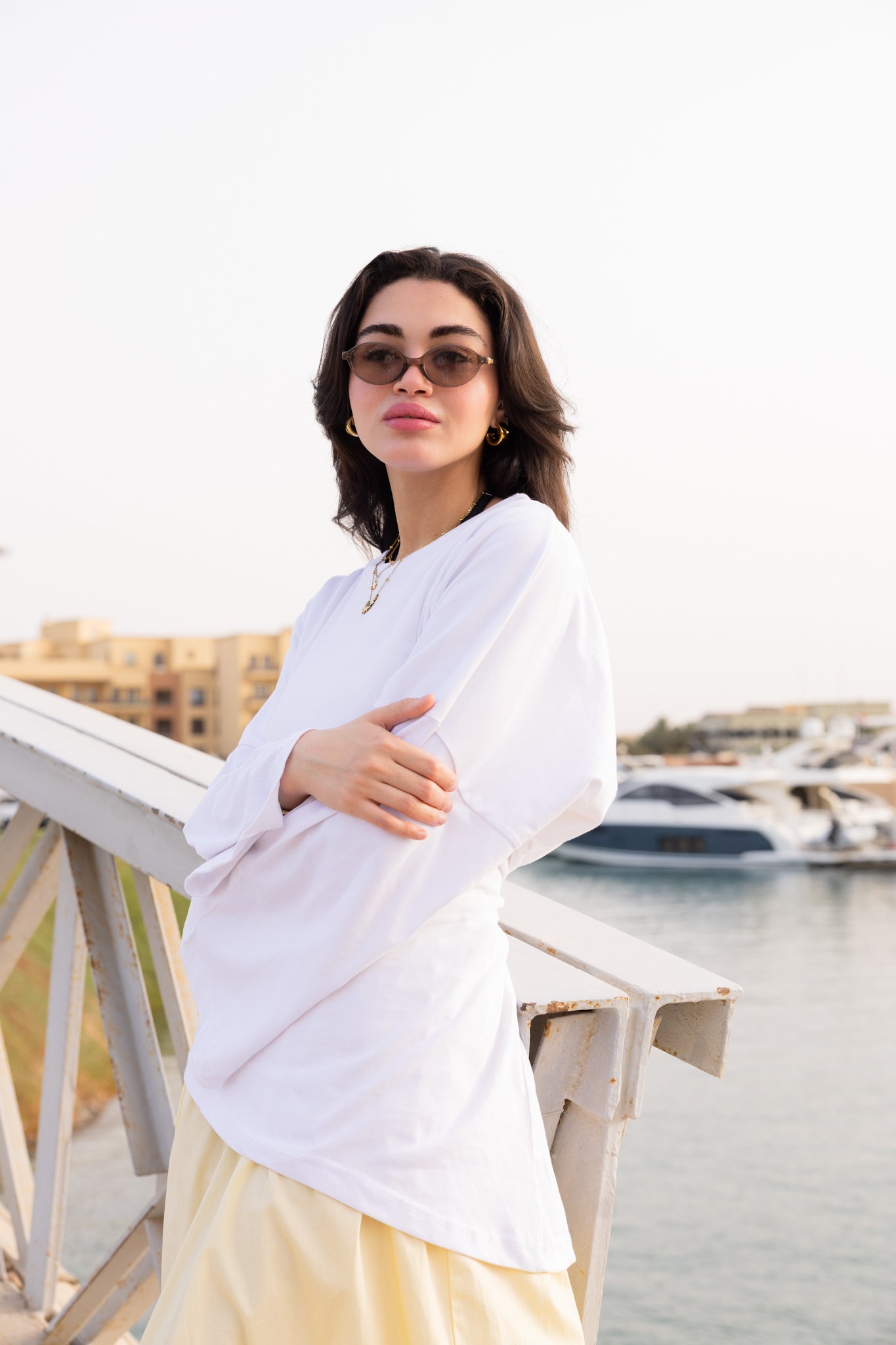 ASYMMETRIC Blouse In White
