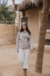 Side-Buttoned Cardigan caffe