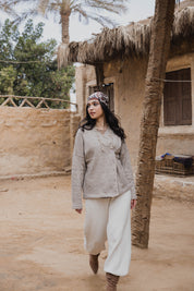 Side-Buttoned Cardigan caffe