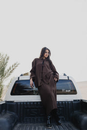 Layali – Pleated brown skirt