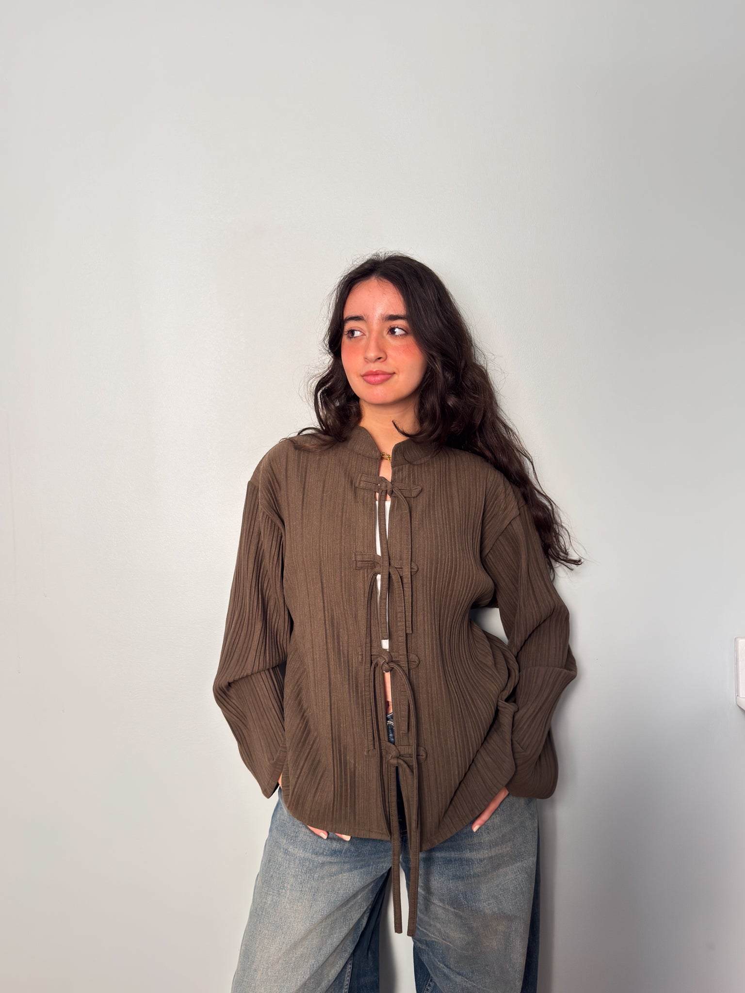 Layali – Pleated Blouse in olive