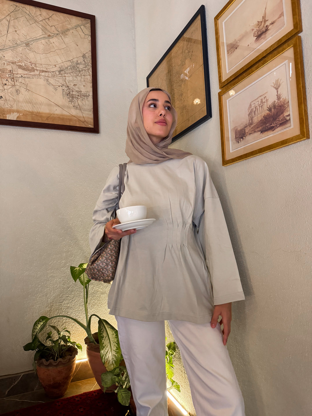 Luvie Blouse In Light Grey