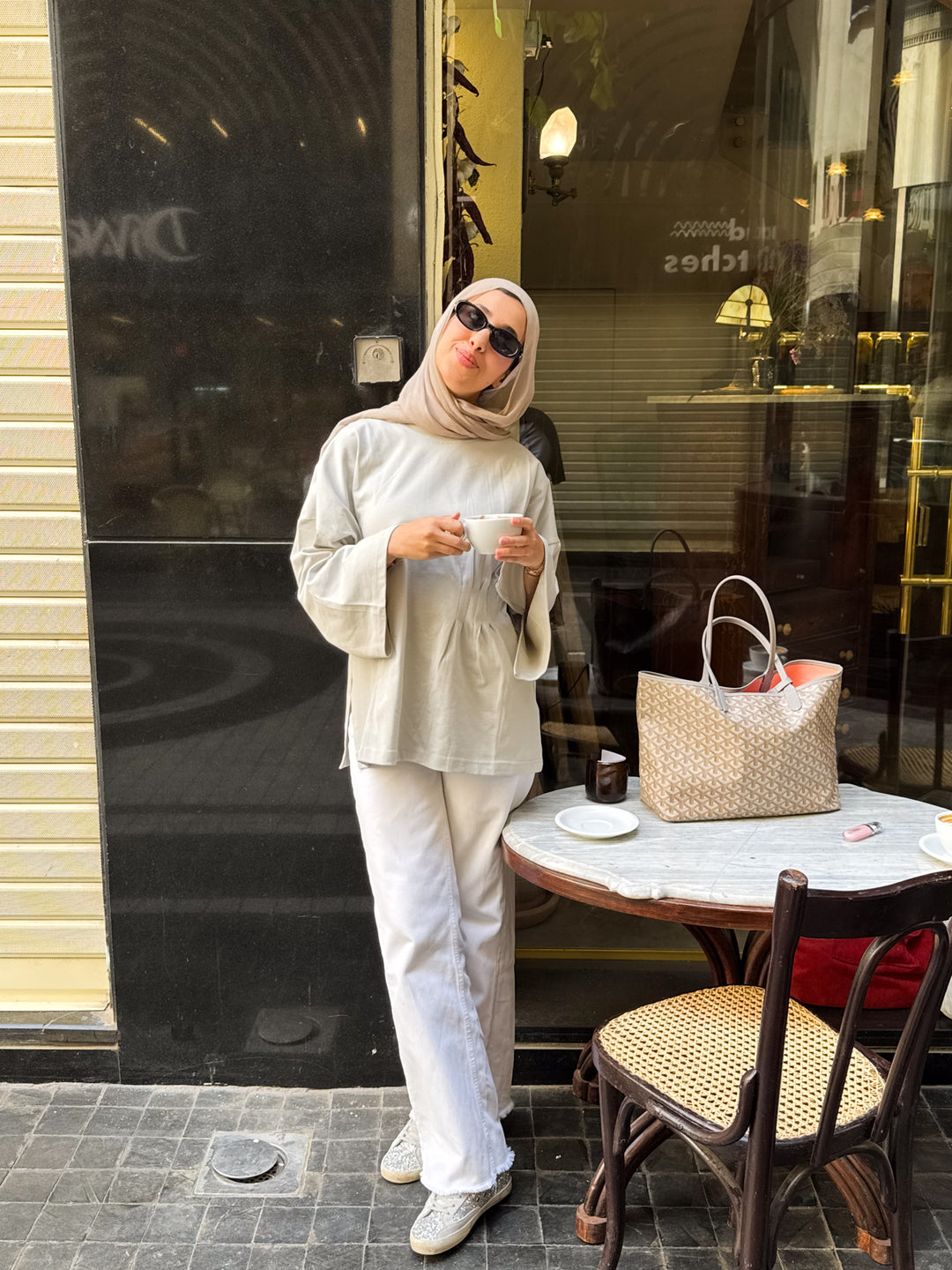 Luvie Blouse In Light Grey