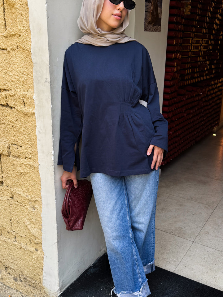 Luvie Blouse In Navy Blue