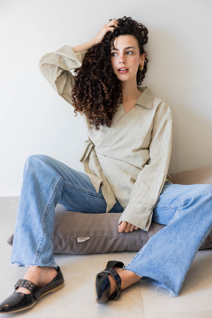 Wrap Shirt In Latte
