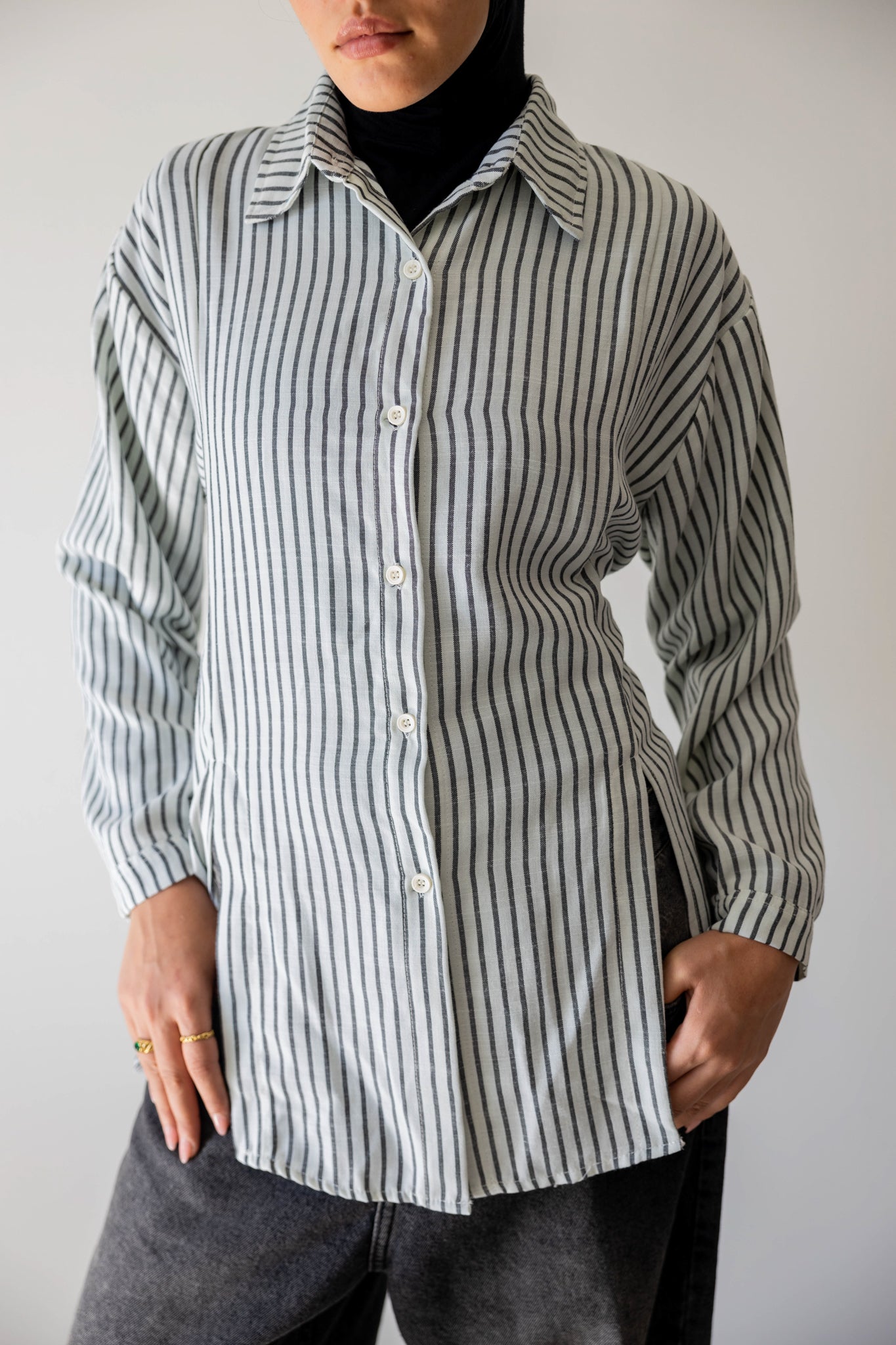 Strippy Shirt In Black
