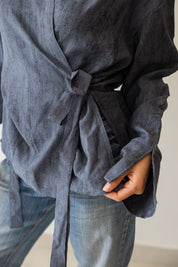 Marble Cross Shirt In Space Blue