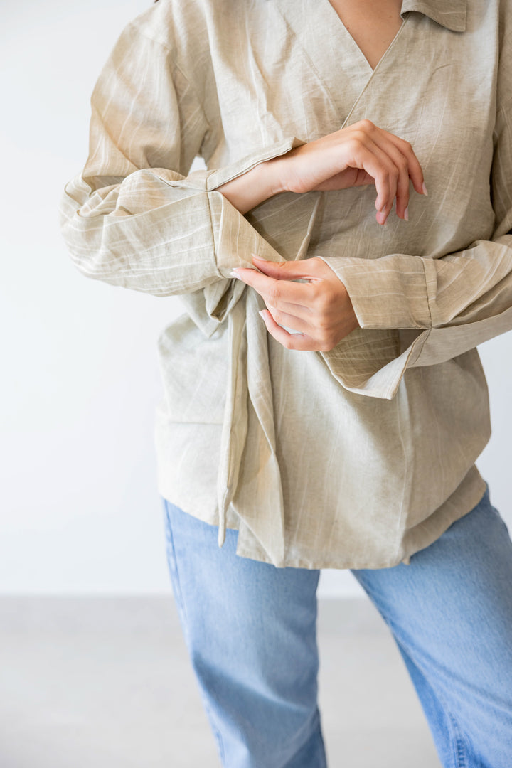 Wrap Shirt In Latte