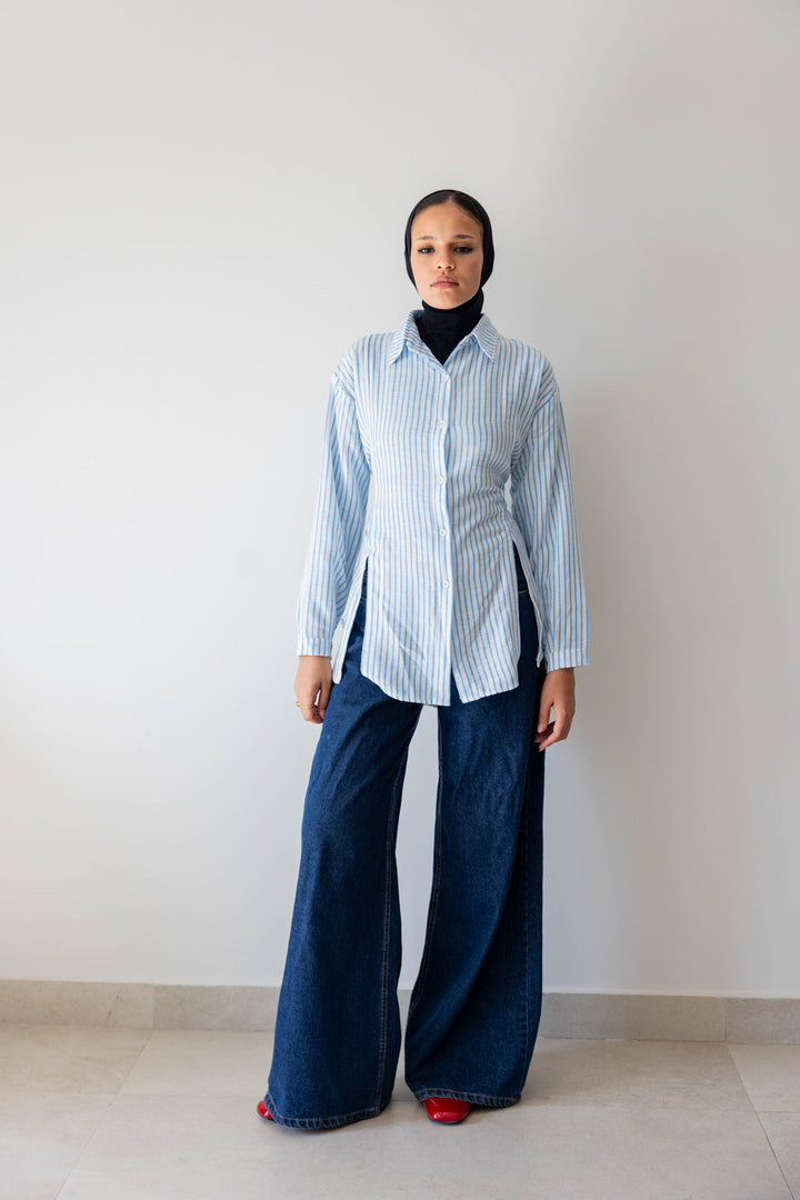 Strippy Shirt In Blue