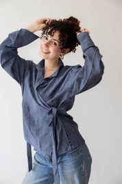 Marble Cross Shirt In Space Blue